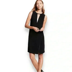 Women's BR Monogram sleeveless cutout sheath dress in black/white size 10